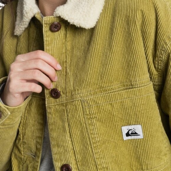 Quiksilver Timeless Classic Surf Corduroy Trucker Jacket with Sherpa Collar - Picture 5 of 5